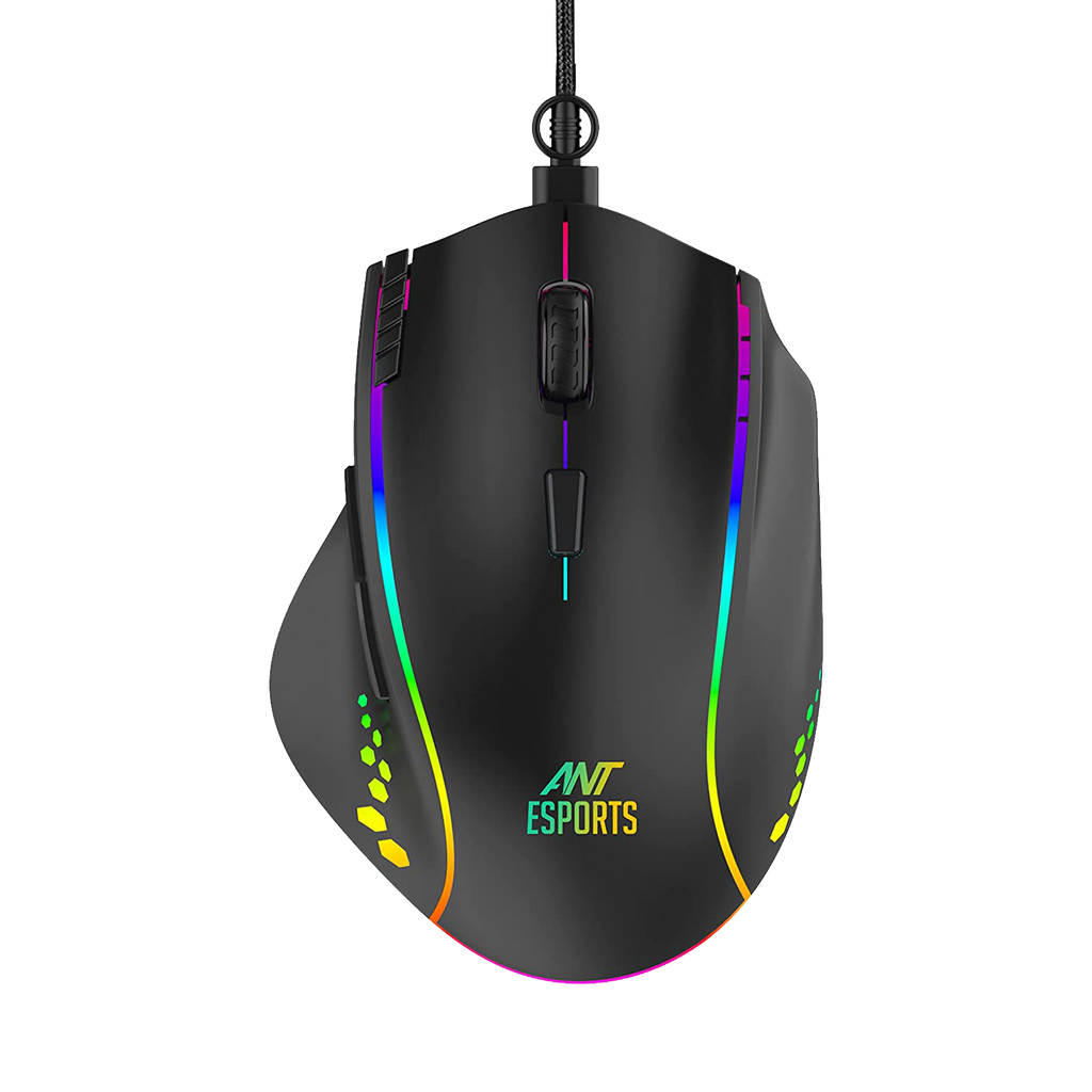 Ant Esports GM600 7200DPI RGB Wired Gaming Mouse Black