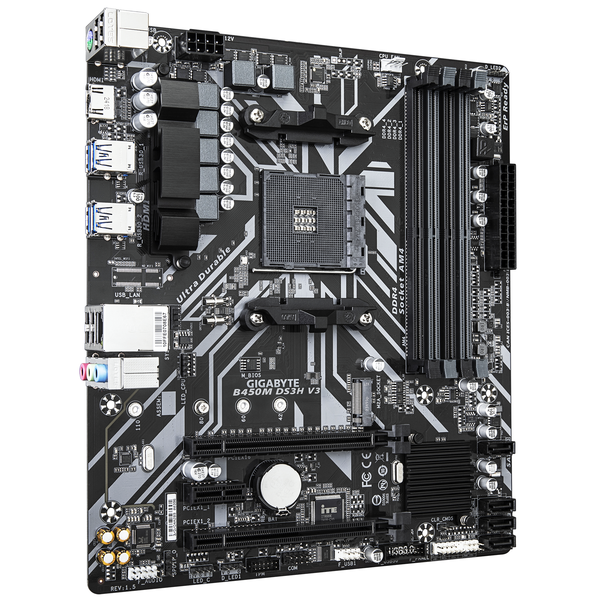 Gigabyte B450M DS3H V3 DDR4 M-ATX Motherboard