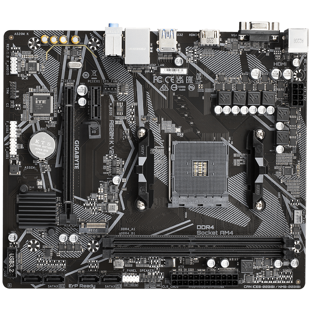 Gigabyte A520M K V2 DDR4 M-ATX Motherboard