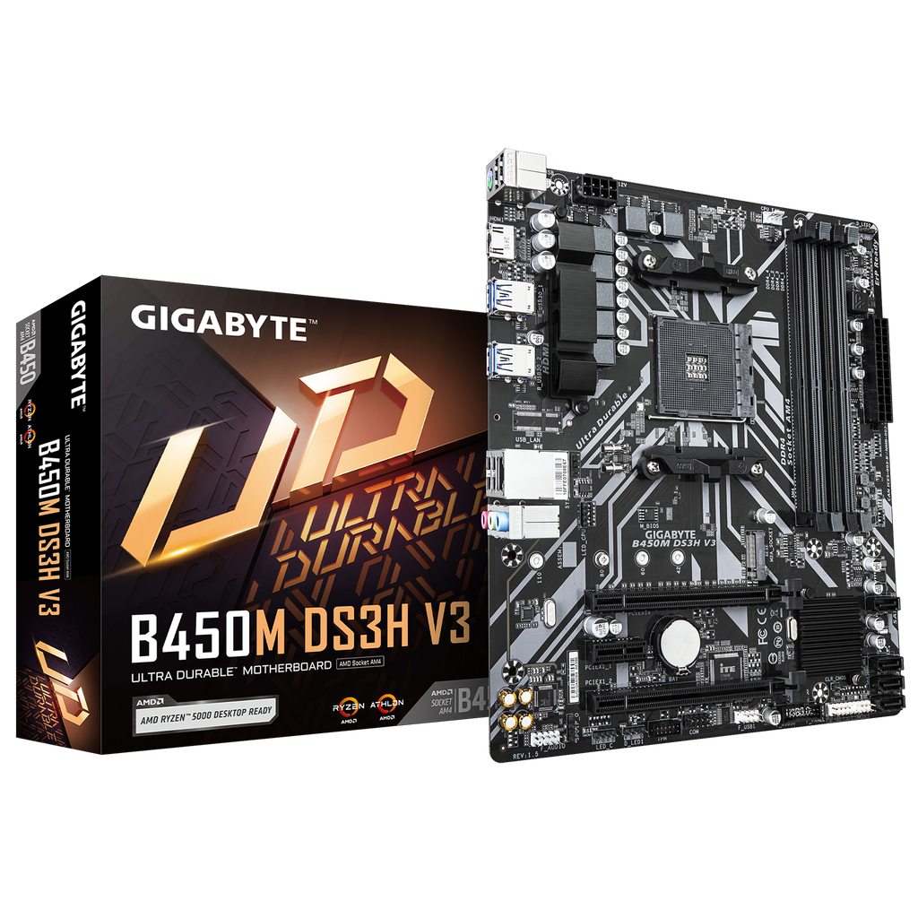 Gigabyte B450M DS3H V3 DDR4 M-ATX Motherboard