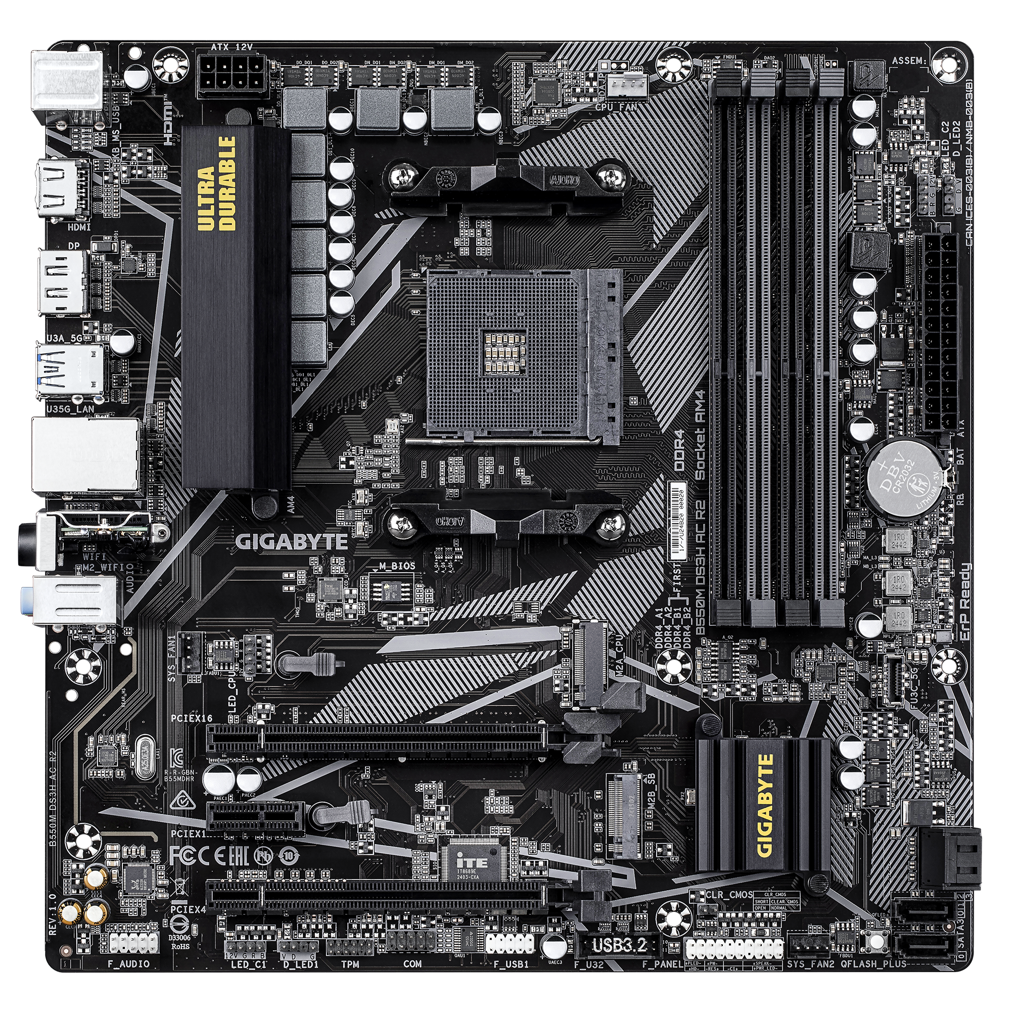 GIGABYTE B550M DS3H AC R2 M-ATX Motherboard