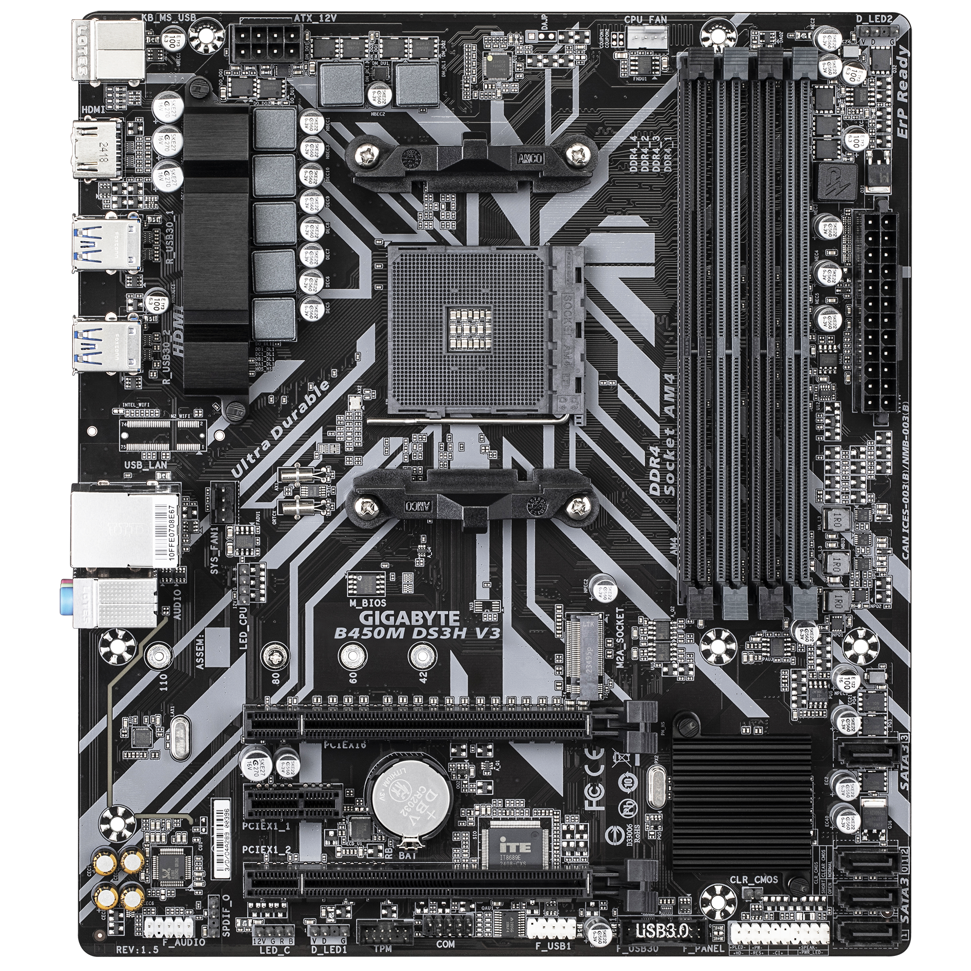 Gigabyte B450M DS3H V3 DDR4 M-ATX Motherboard