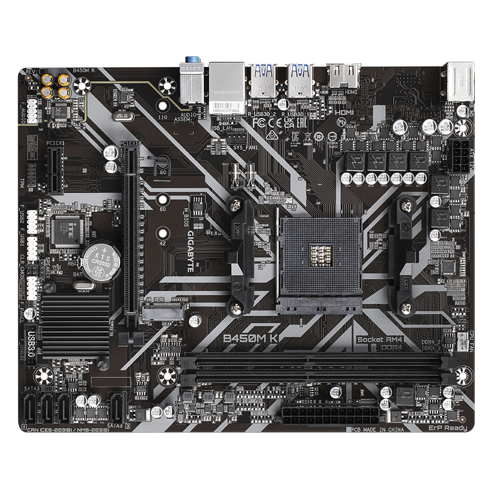 Gigabyte B450M K DDR4 M-ATX Motherboard