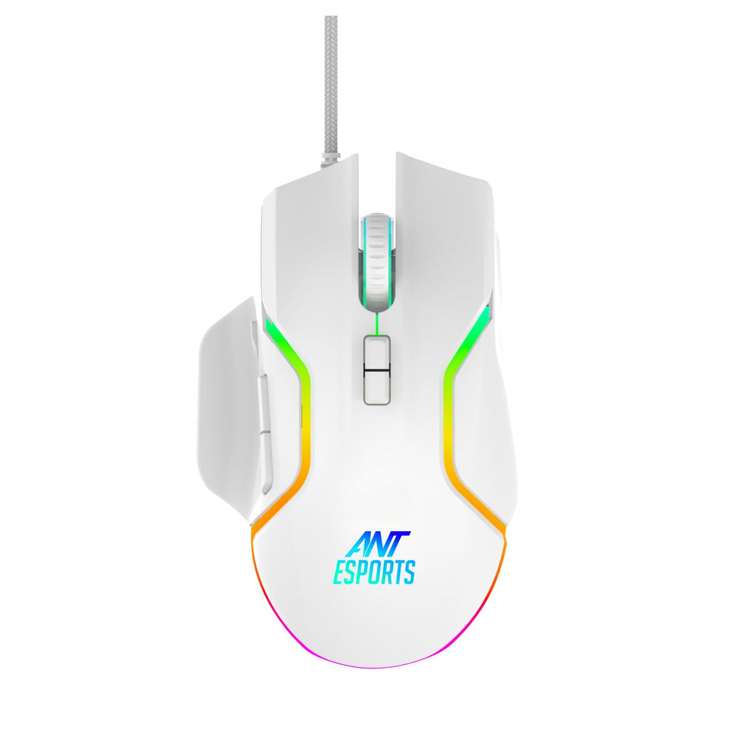 Ant Esports GM320 12800DPI RGB Wired Gaming Mouse White