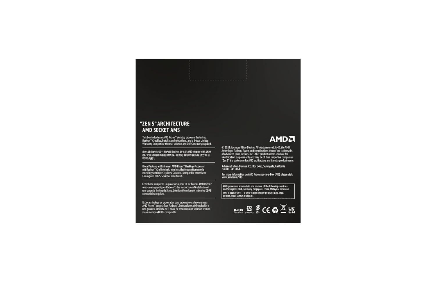 AMD Ryzen 9 9900X Processor with Radeon Graphics
