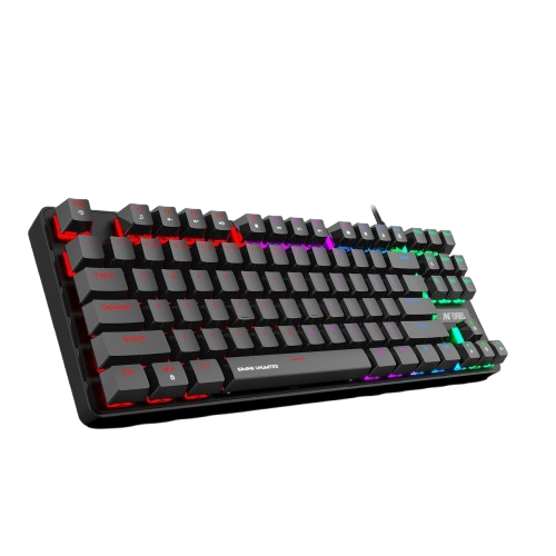 Ant Esports MK1000 Mechanical Wired Gaming Keyboard Black Hot-Swappable Per-Key RGB Red Outemu Switches
