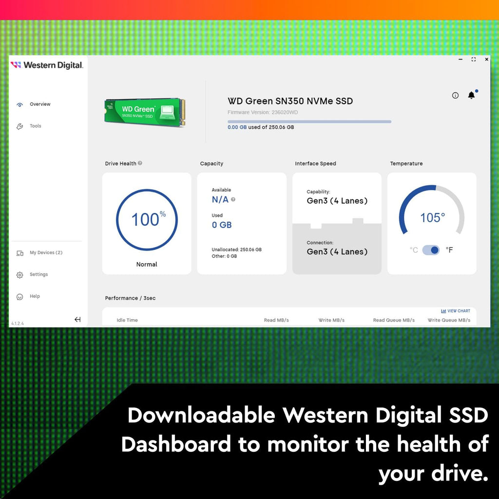 WD Green SN350 250GB NVMe Gen3 SSD