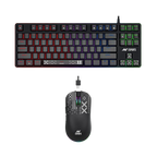 Ant Esports Thunder20 Wired Mechanical Gaming Keyboard and Mouse Combo Red Switch_ Black