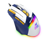 Ant Esports GM333 12800DPI RGB Wired Gaming Mouse Blue/White/Yellow