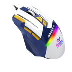 Ant Esports GM333 12800DPI RGB Wired Gaming Mouse Blue/White/Yellow