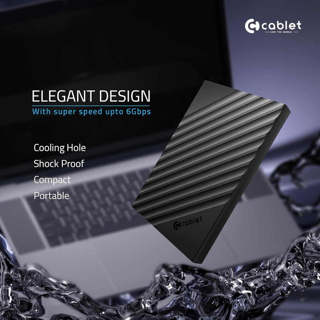 Cablet 2.5 Inch SATA USB 3.0 HDD/SSD 5Gbps Speed Portable External Enclosure for 7mm and 9.5mm, Tool-Free Design, Supports UASP Max 6TB (HD2599-U3 (USB 3.0))