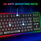 Ant Esports Thunder20 Wired Mechanical Gaming Keyboard and Mouse Combo Red Switch_ Black