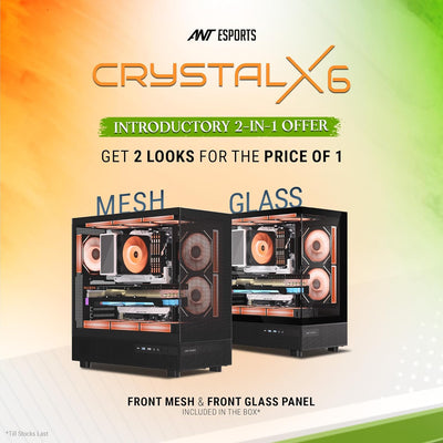 Ant Esports Crystal X6 ARGB ATX Mid Tower Case