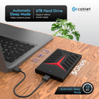 Cablet 2.5 Inch SATA USB 3.0 HDD/SSD Portable External Enclosure for 7mm and 9.5mm, Tool-Free Design, Supports UASP Max 6TB (HD2533-U3-BK-BP)