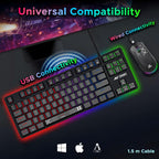 Ant Esports Thunder20 Wired Mechanical Gaming Keyboard and Mouse Combo Red Switch_ Black