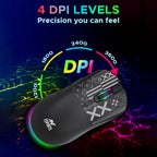 Ant Esports Thunder20 Wired Mechanical Gaming Keyboard and Mouse Combo Red Switch_ Black