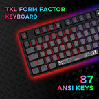 Ant Esports Thunder20 Wired Mechanical Gaming Keyboard and Mouse Combo Red Switch_ Black