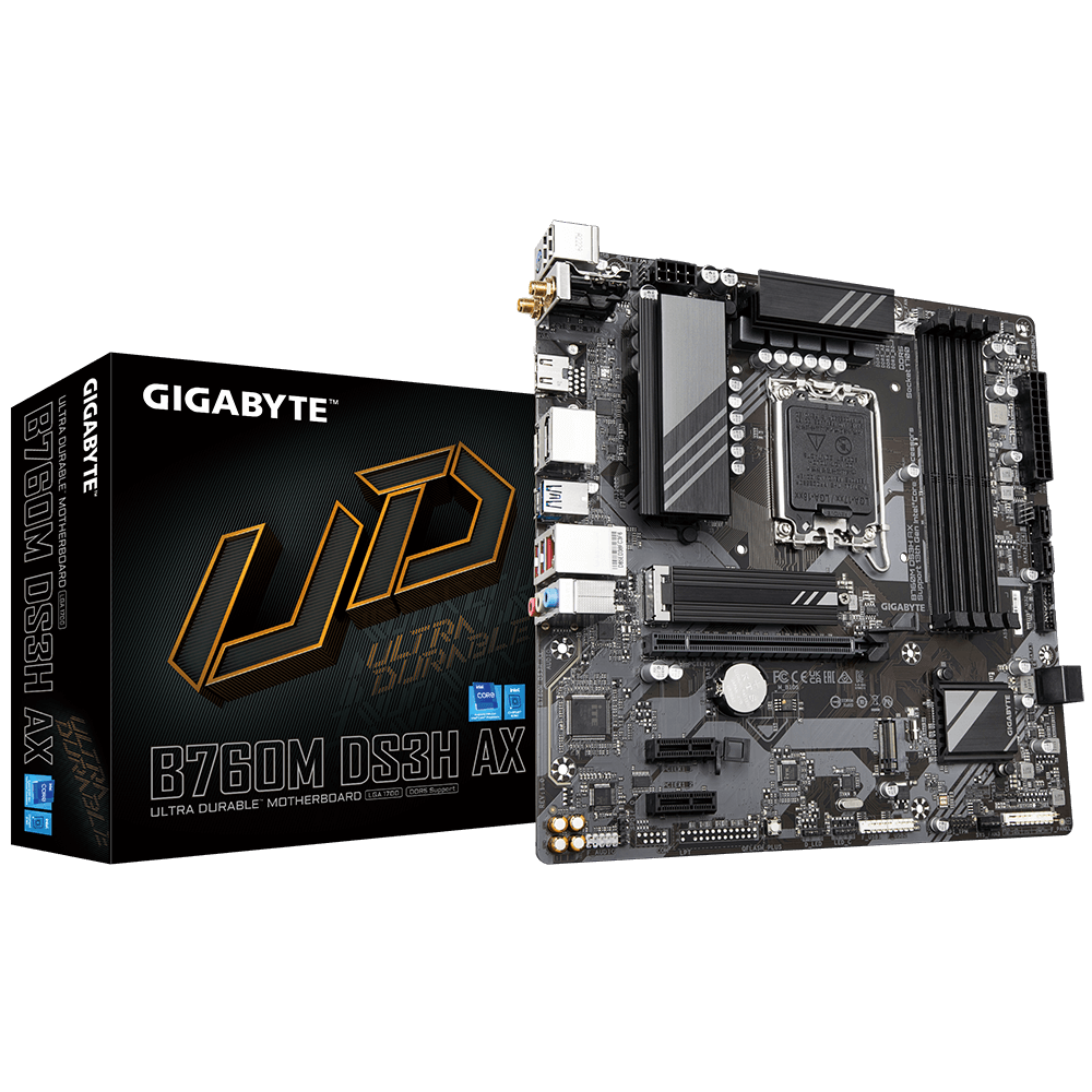 Gigabyte B760M DS3H AX WiFi DDR5 M-ATX Motherboard