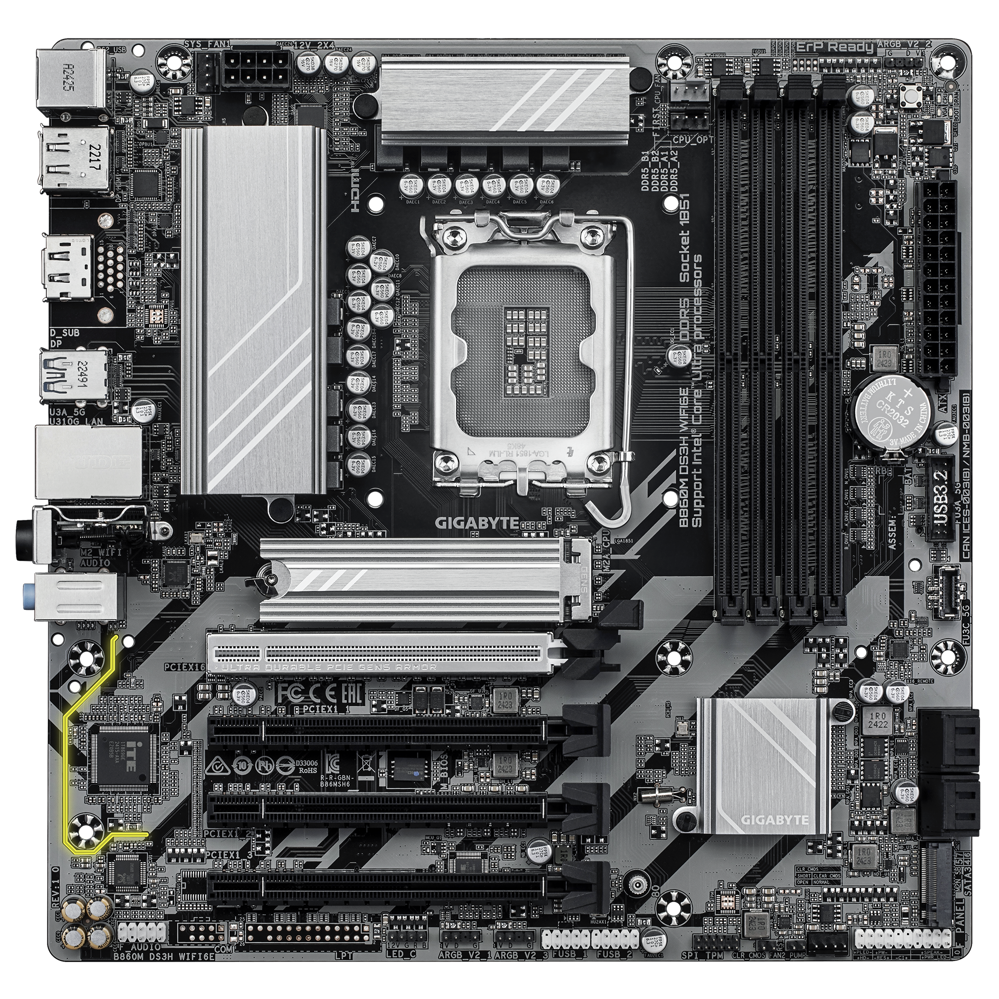 GIGABYTE B860M DS3H WIFI6E M-ATX Motherboard
