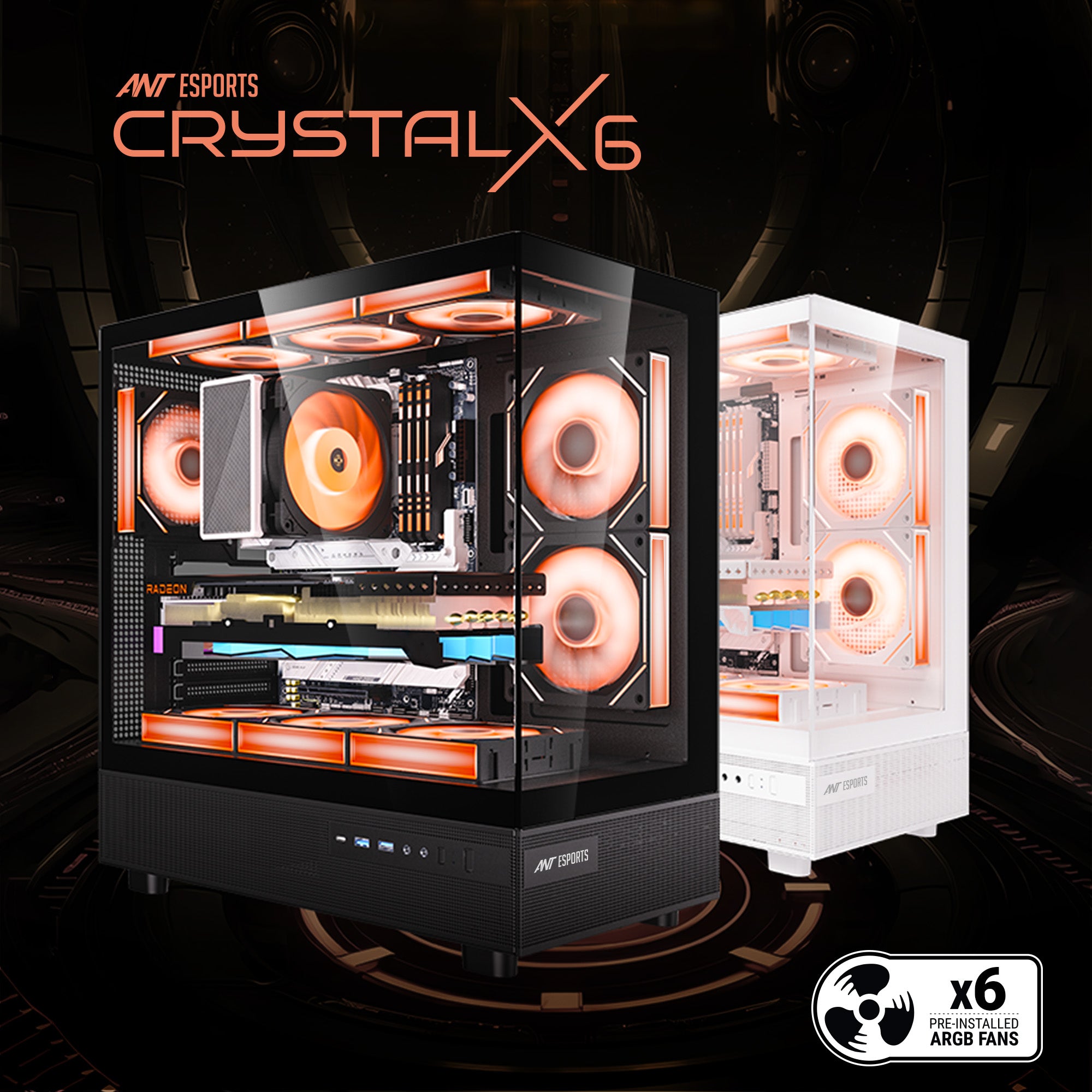Ant Esports Crystal X6 ARGB ATX Mid Tower Case