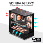 Ant Esports Crystal X6 ARGB ATX Mid Tower Case