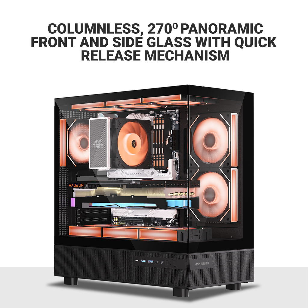 Ant Esports Crystal X6 ARGB ATX Mid Tower Case