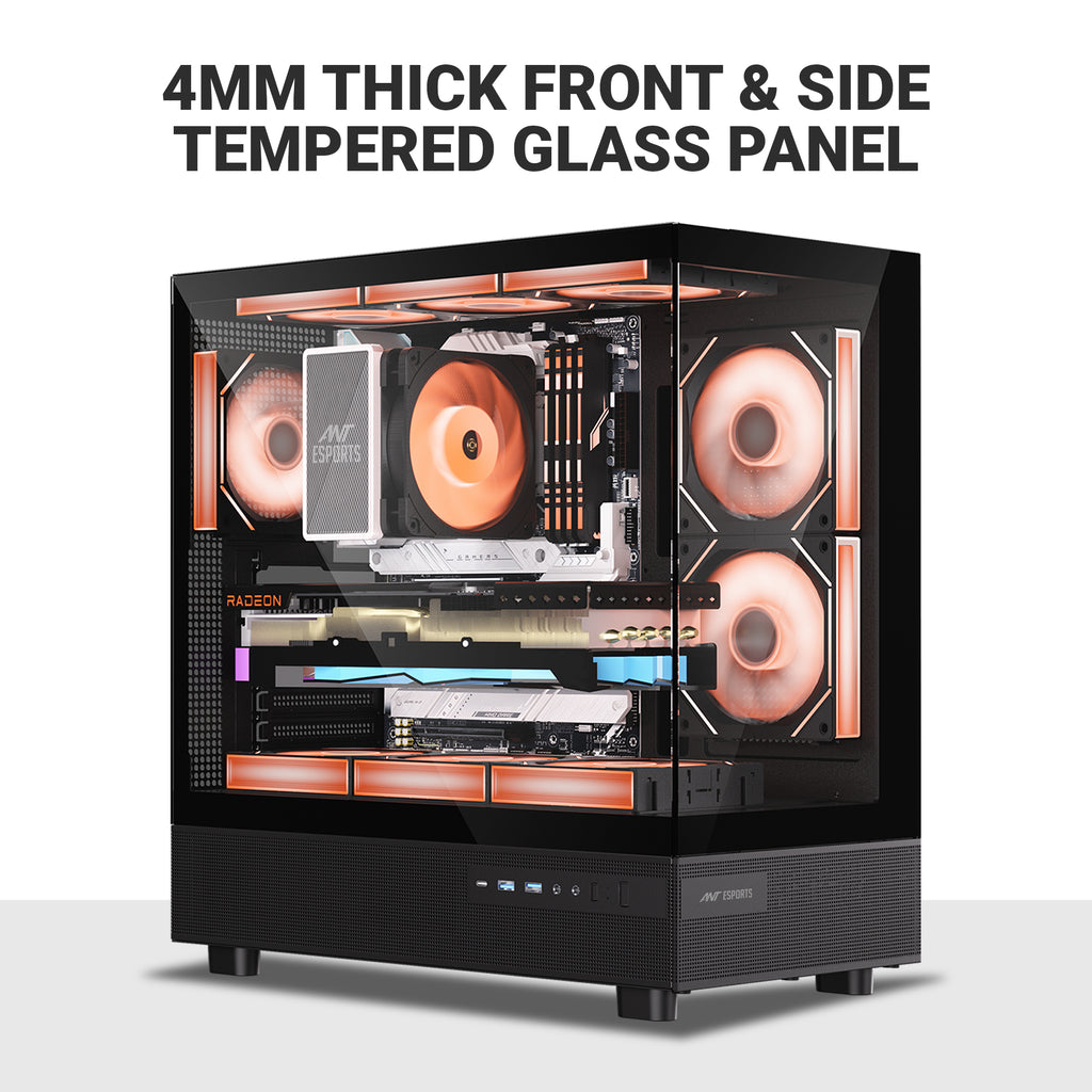 Ant Esports Crystal X6 ARGB ATX Mid Tower Case