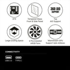 Ant Esports Crystal X6 ARGB ATX Mid Tower Case