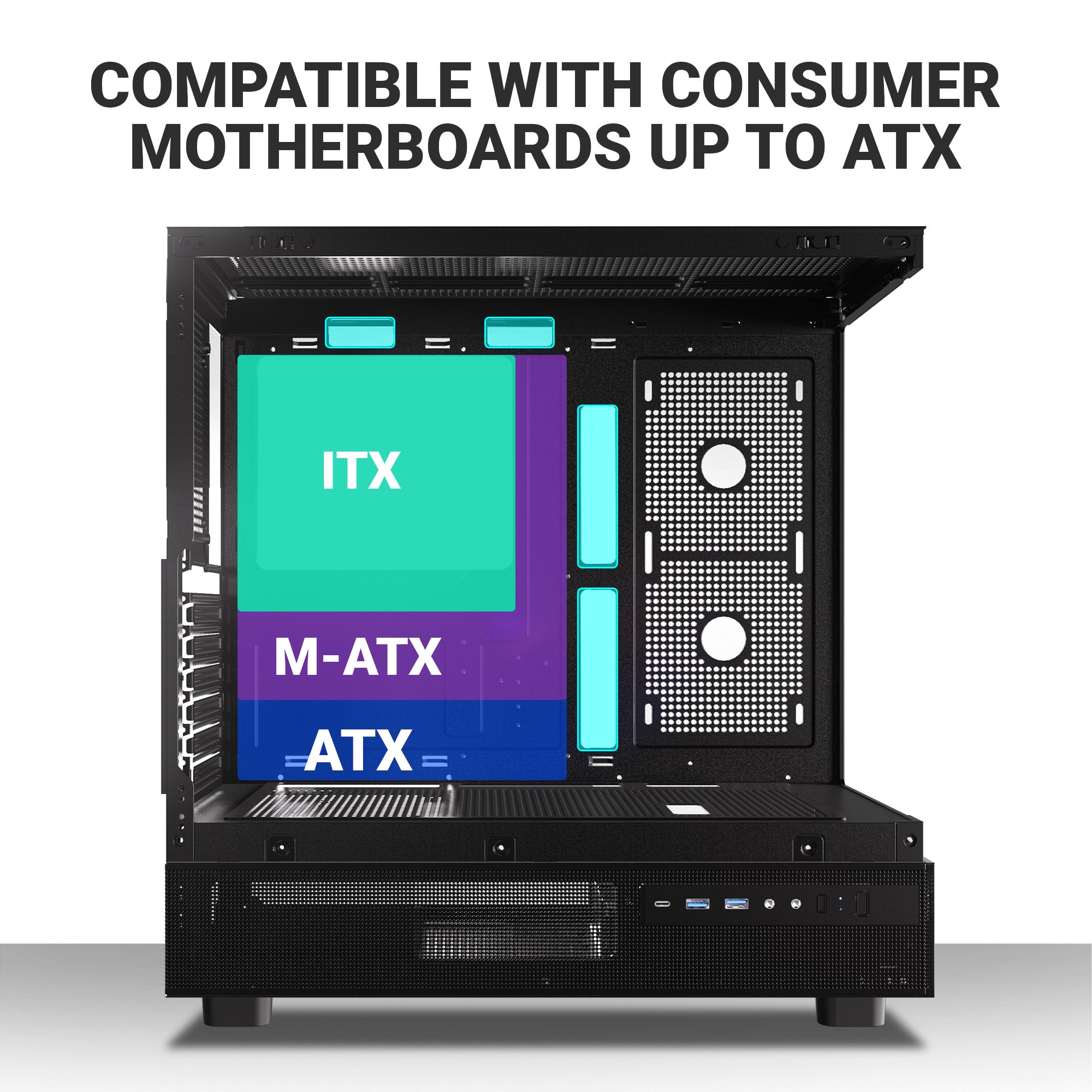 Ant Esports Crystal X6 ARGB ATX Mid Tower Case