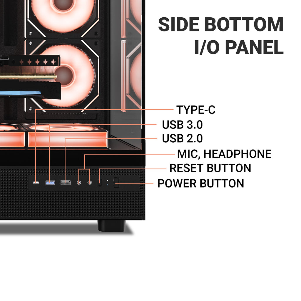 Ant Esports Crystal X6 ARGB ATX Mid Tower Case