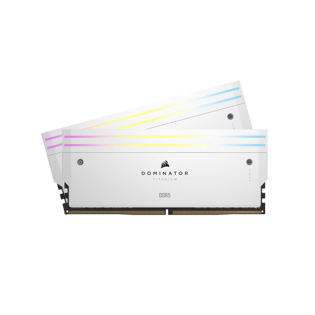 Corsair Dominator Titanium RGB DDR5 96GB (48GBx2) 6600MHz RAM (White)