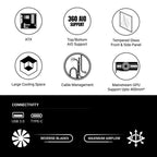 Ant Esports Crystal X4 ARGB Grey ATX Mid Tower Case