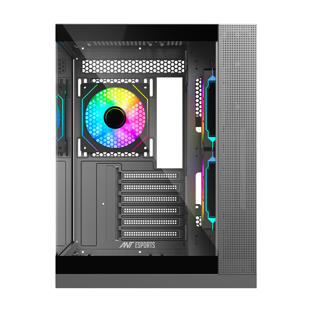 Ant Esports Crystal X4 ARGB Grey ATX Mid Tower Case