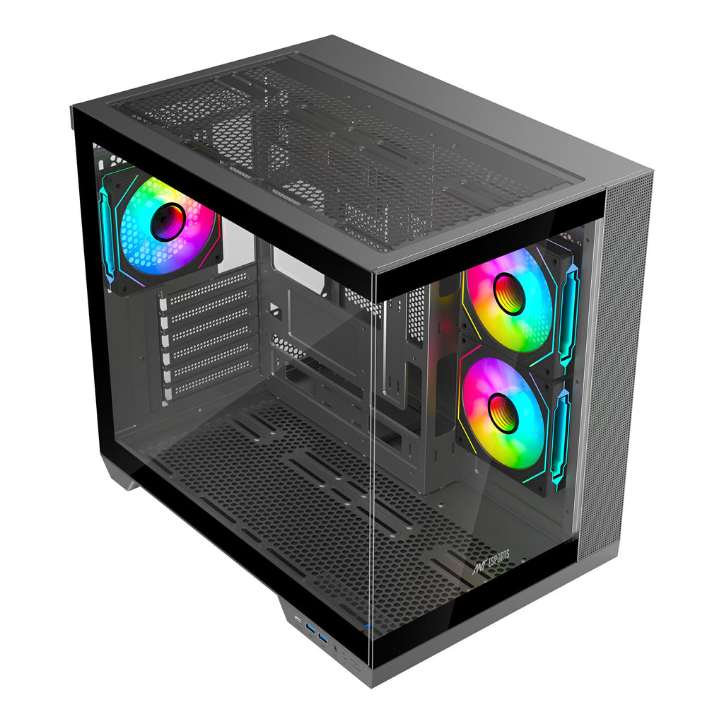 Ant Esports Crystal X4 ARGB Grey ATX Mid Tower Case
