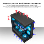 ANT Esports Crystal X7 ARGB ATX Mid Tower Case Black
