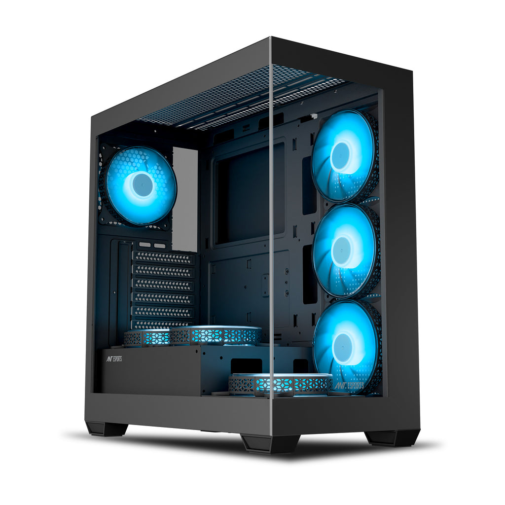 ANT Esports Crystal X7 ARGB ATX Mid Tower Case Black