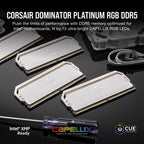 Corsair Dominator Platinum RGB White 32GB (16GBx2) 6200MHz CL36 DDR5 RAM