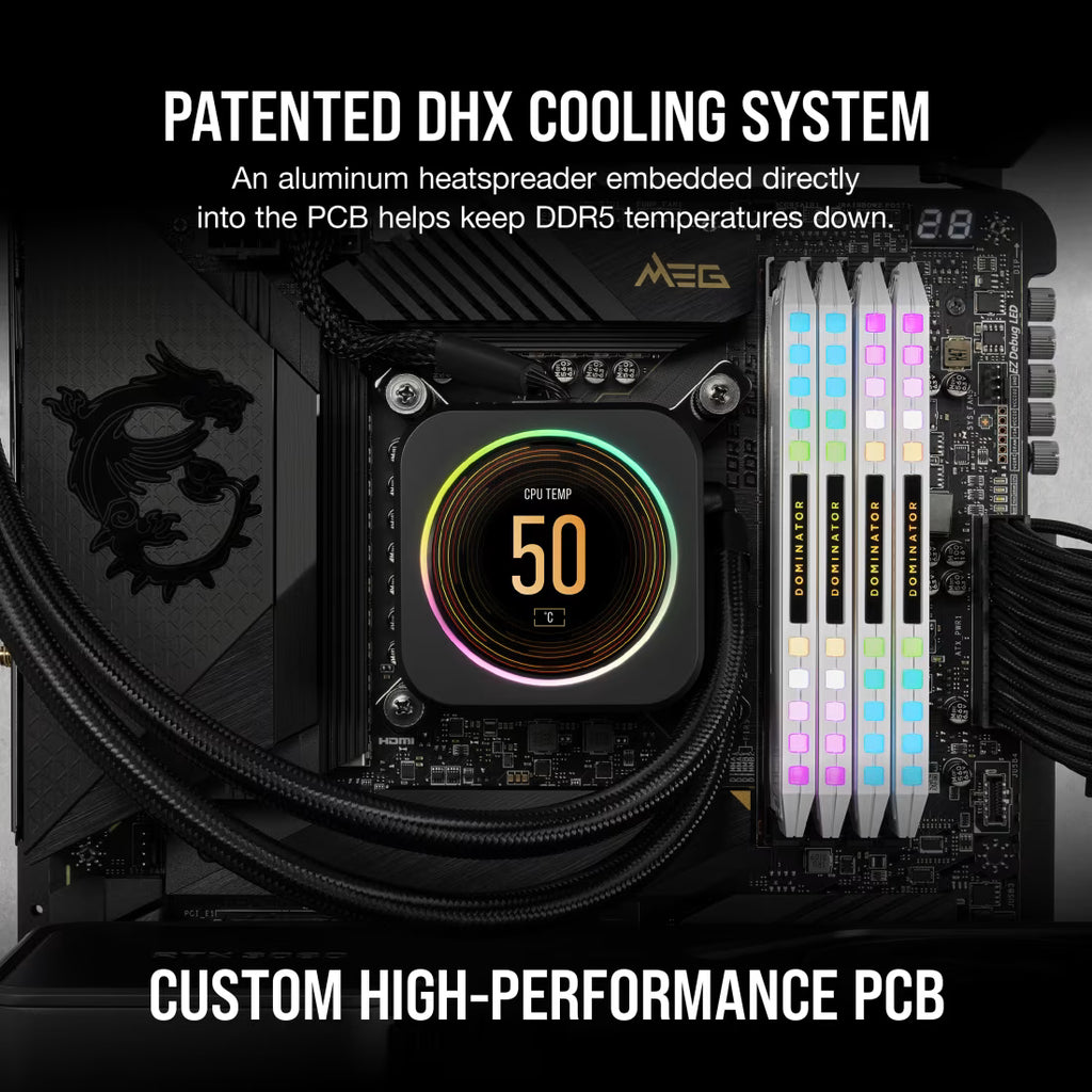 Corsair Dominator Platinum RGB White 32GB (16GBx2) 6200MHz CL36 DDR5 RAM