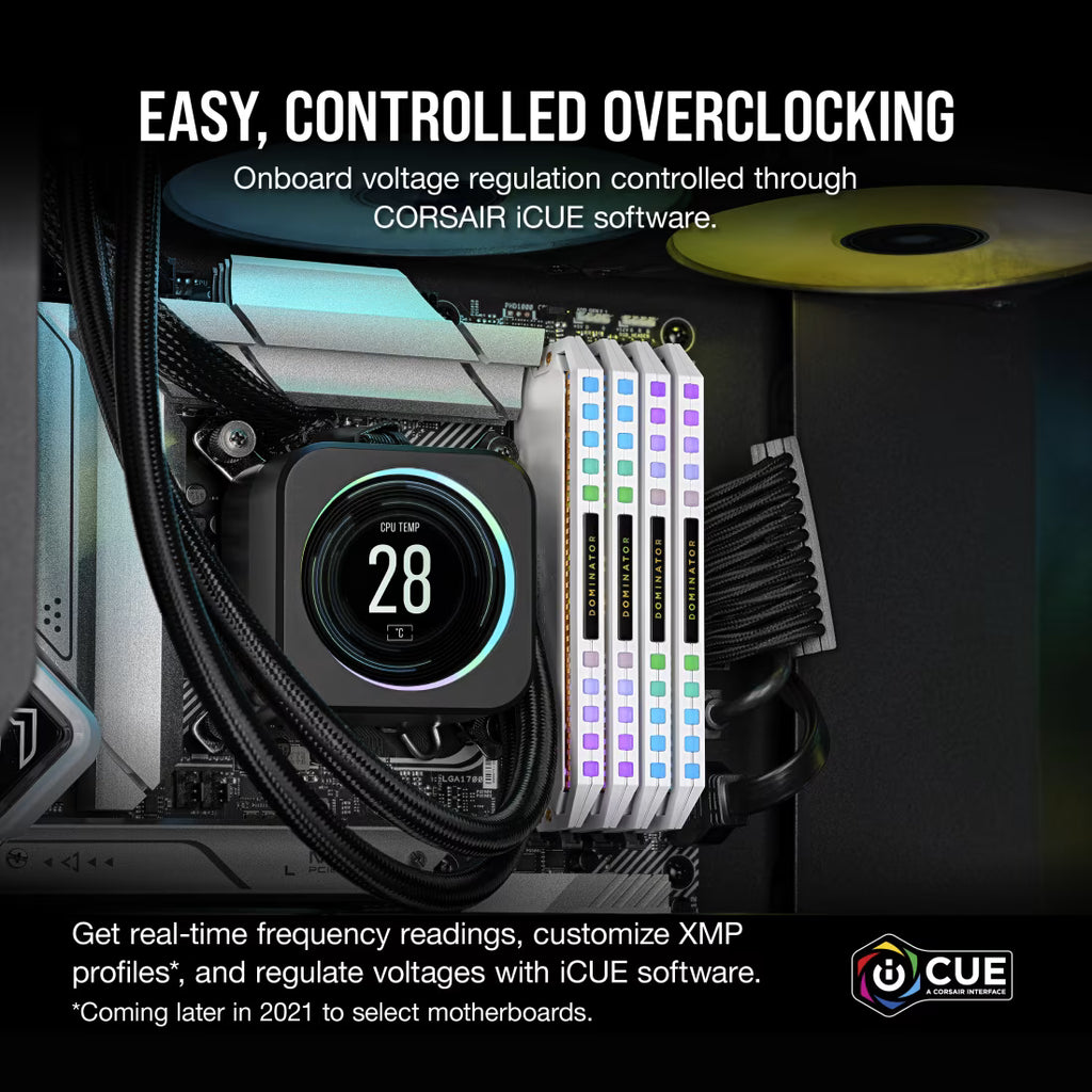 Corsair Dominator Platinum RGB White 32GB (16GBx2) 6200MHz CL36 DDR5 RAM