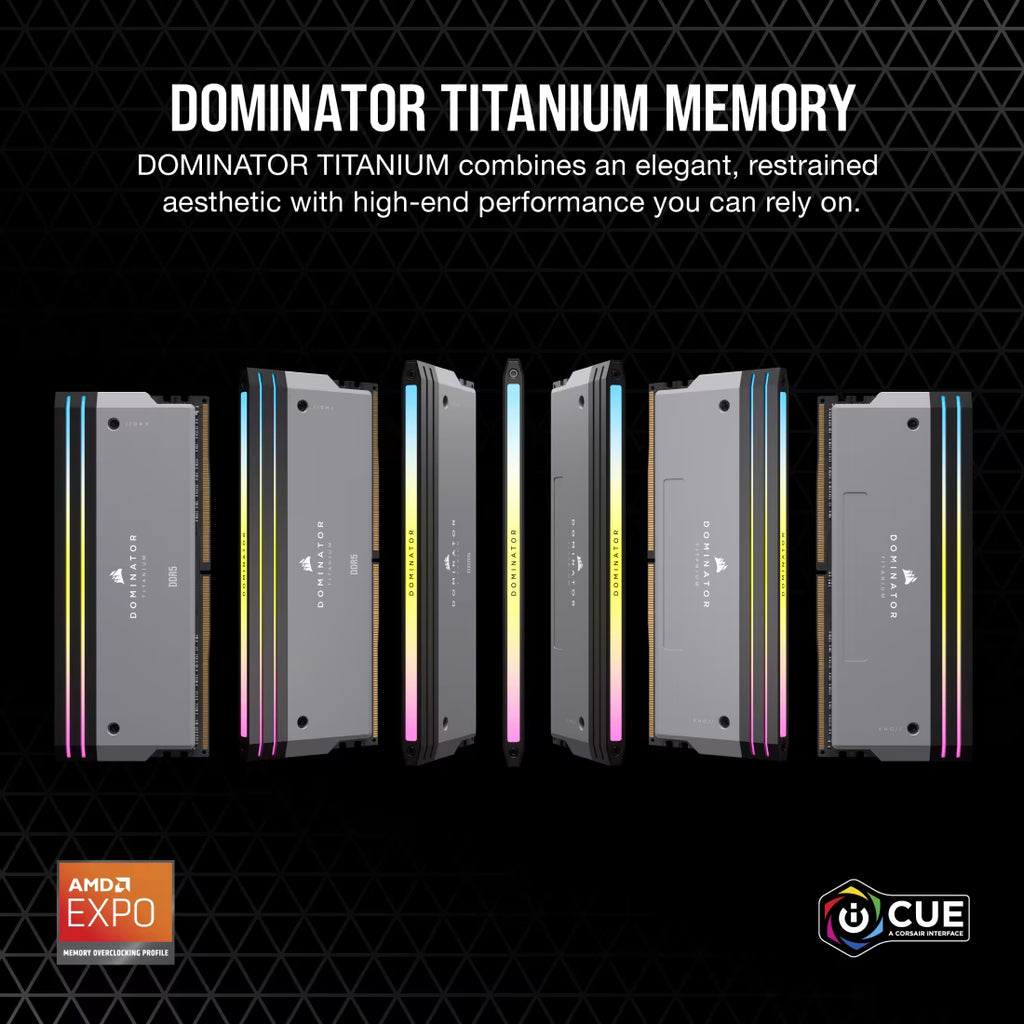 Corsair Dominator Titanium RGB 96GB (48GBx2) 6000MHz CL30 DDR5 RAM