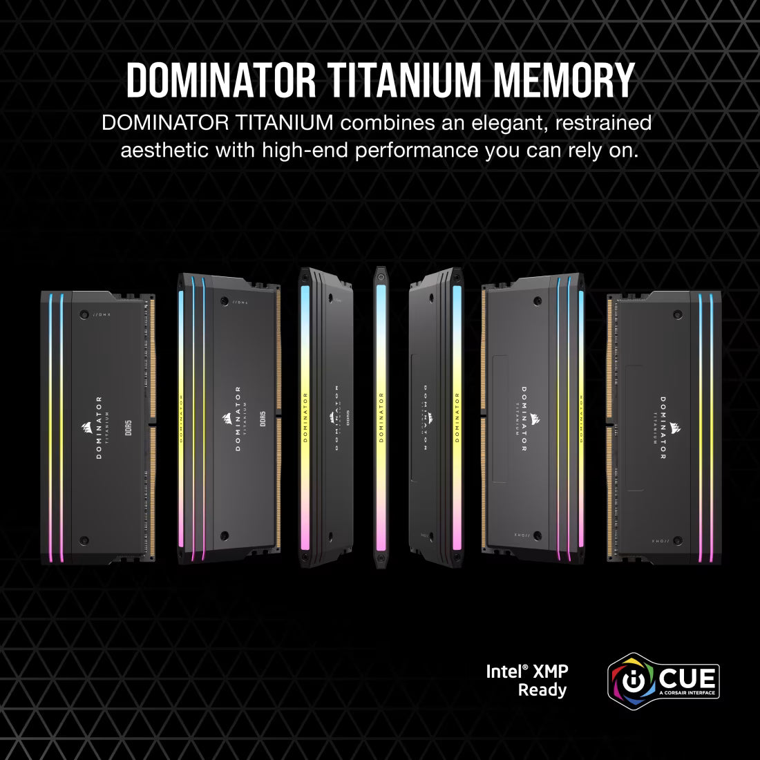 Corsair Dominator Titanium RGB DDR5 96GB (48GBx2) 6600MHz RAM (Black)