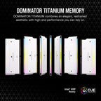 Corsair Dominator Titanium RGB DDR5 96GB (48GBx2) 6600MHz RAM (White)
