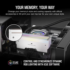 Corsair Dominator Titanium RGB DDR5 96GB (48GBx2) 6600MHz RAM (White)