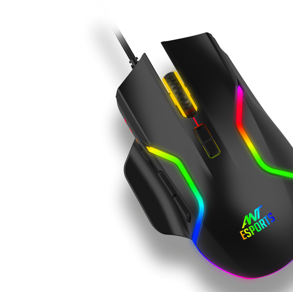 Ant Esports GM340 12800DPI RGB wired Gaming Mouse Black