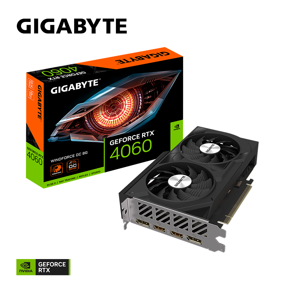 Gigabyte RTX 4060 Windforce OC 8GB Graphics Card
