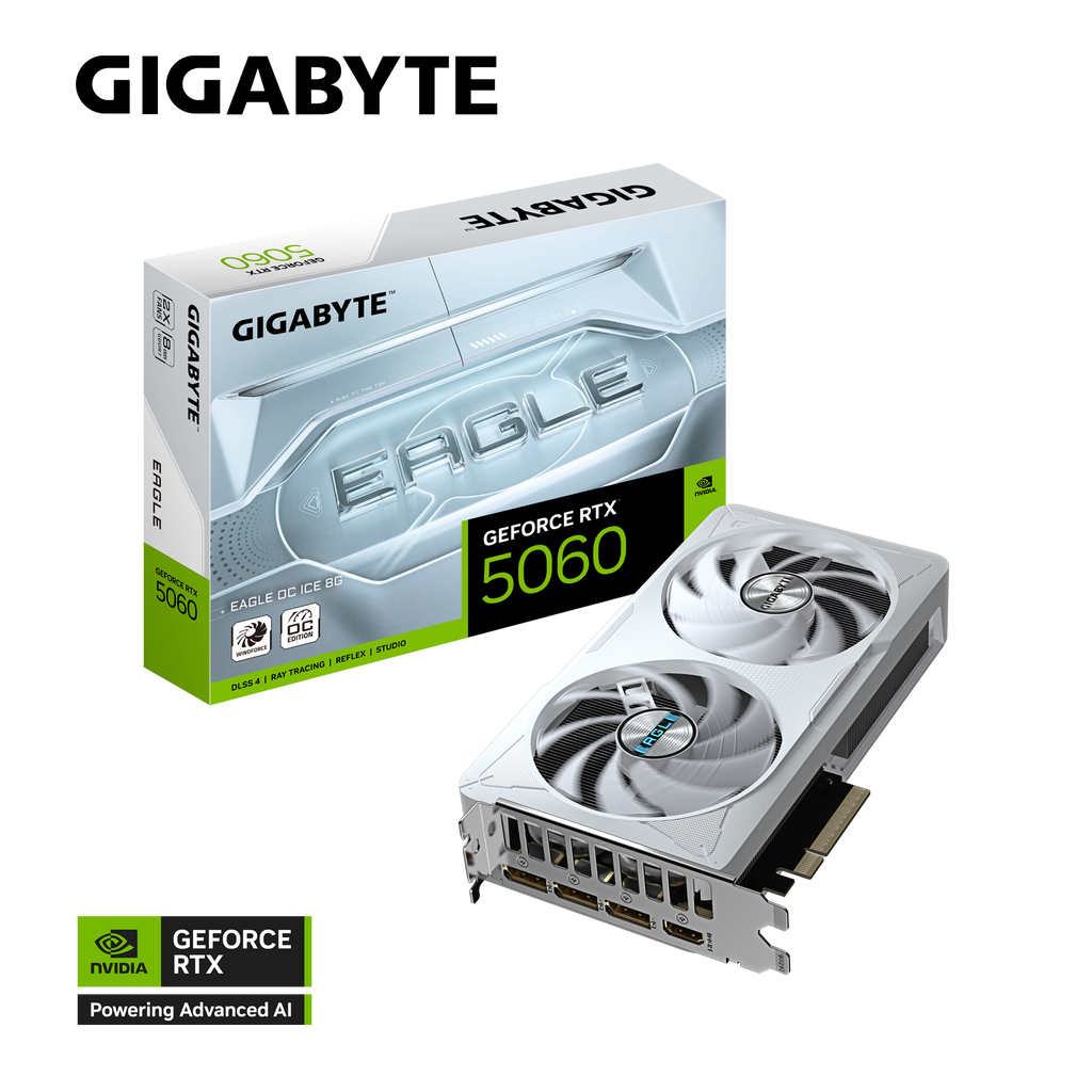 Gigabyte RTX 5060 Eagle OC ICE 8GB GDDR7 Graphics Card