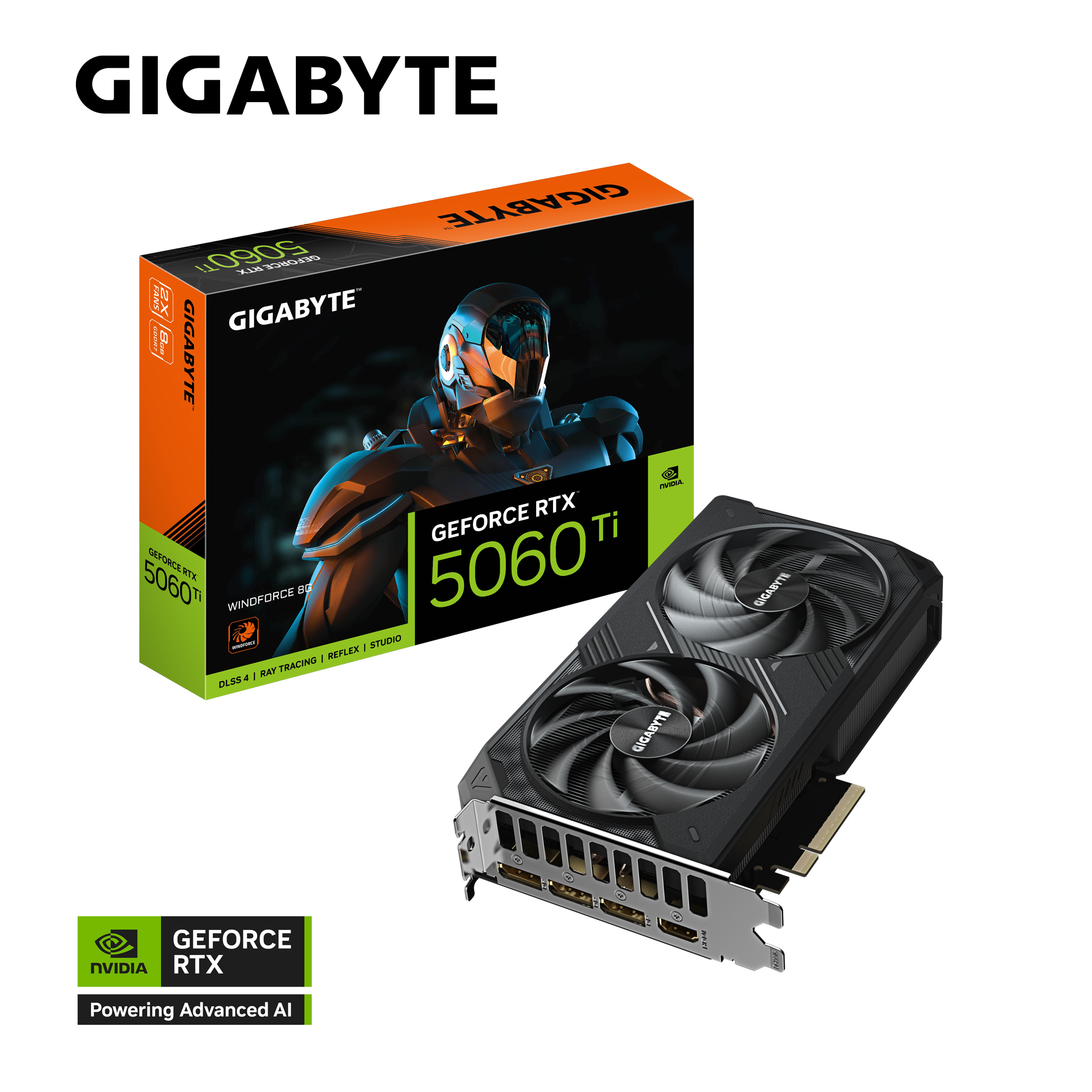 Gigabyte RTX 5060 Ti Windforce 8GB GDDR7 Graphics Card