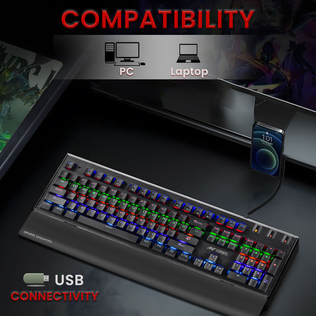 Ant Esports MK3500 Mechanical Gaming Keyboard with Red Switches