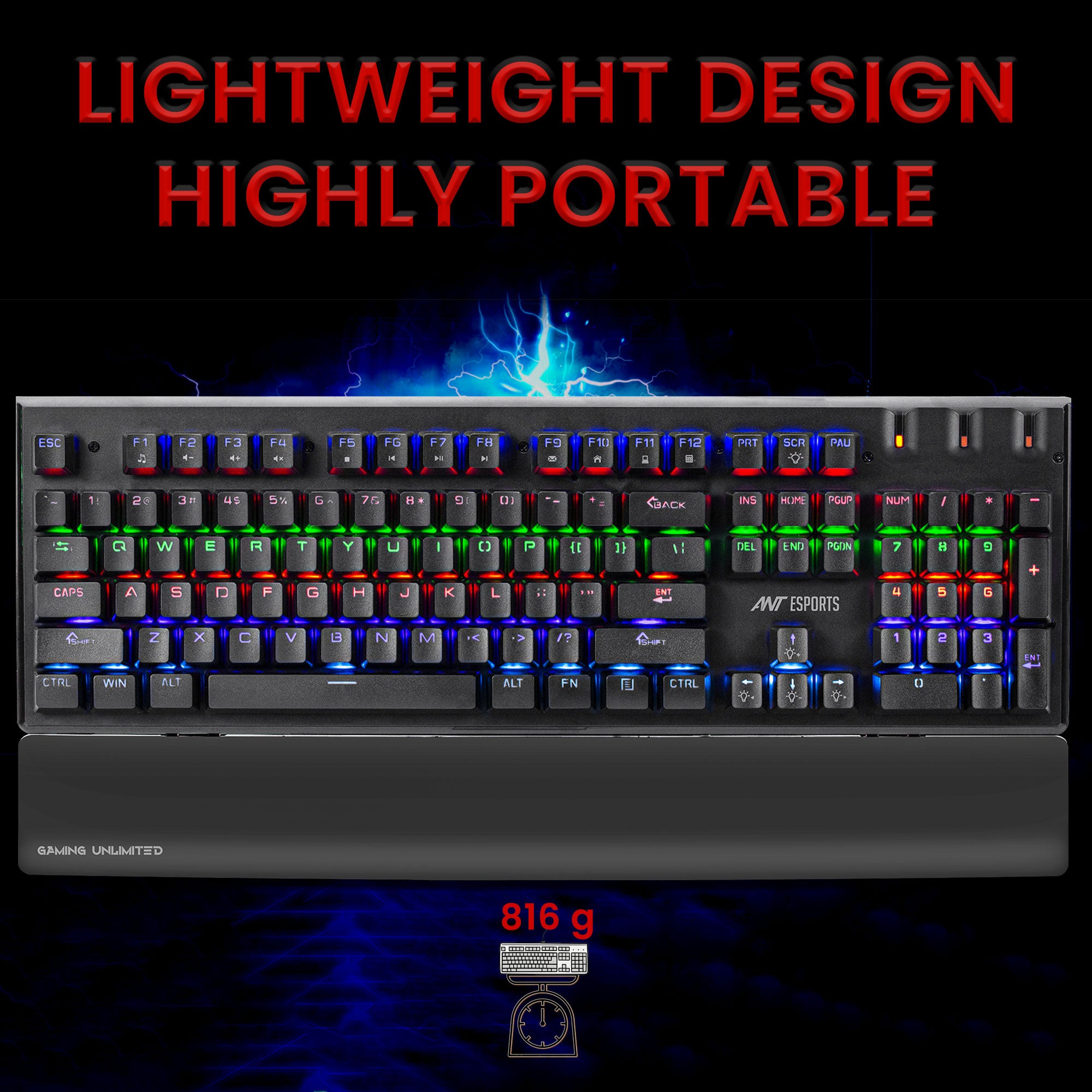 Ant Esports MK3500 Mechanical Gaming Keyboard with Red Switches