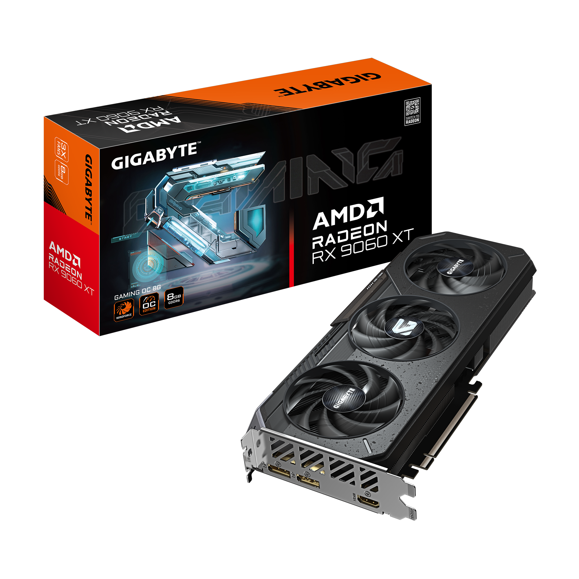 Gigabyte RX 9060 XT Gaming OC 8GB GDDR6 Graphics Card